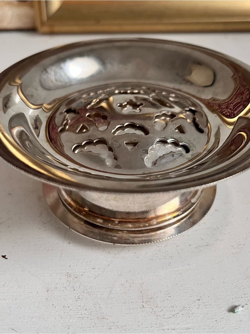 Vintage Italian Coquillor silver plate butter press curler